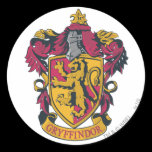 Guld- Gryffindor vapensköld som är röd och klistermärken