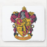 Guld- Gryffindor vapensköld som är röd och musmattor