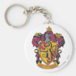 Guld- Gryffindor vapensköld som är röd och Nyckelring
