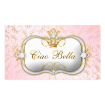 guld- gudomliga rosor för 311-Ciao Bella Visit Kort