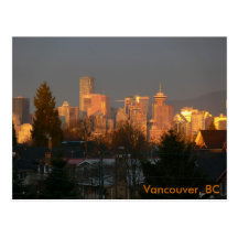 Guld- horisont, Vancouver BC Vykort