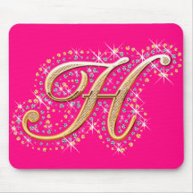 Guld- initialt H - gulliga Mousepad Musmattor