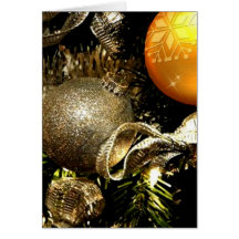 Guld- julhälsningkort