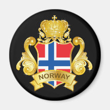Guld- norge magnet för kylskåp