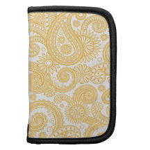 Guld- orange eleganta Paisley Organizers