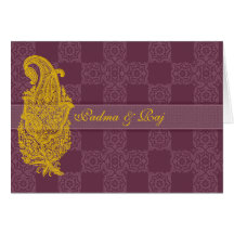 Guld- Paisley & den Mauve personligen noterar kort