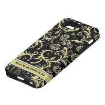 Guld & räkning för iPhone för svartpersonlig damas iPhone 5 Cover