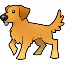 Guld- Retriever för tecknad Photo Cut Outs