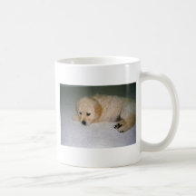 Guld- Retrievervalp Kaffe Koppar