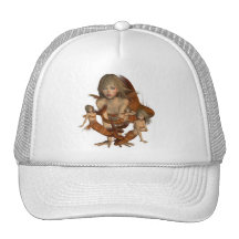 Guld- sjöjungfrubaseballhatt baseball hat