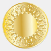 Guld- stjärnor och cirklar klistermärke