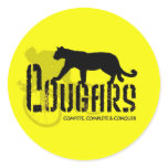 guling för puma logo1a rund klistermärke