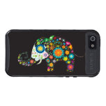 Gullig abstrakt för blommaelefant iPhone 5 cases
