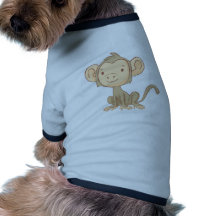 Gullig apa hund t-shirt