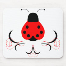 Gullig Artsy nyckelpiga Mousepad Musmatta