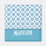Gullig baby blue polka dots kylskåps magneter