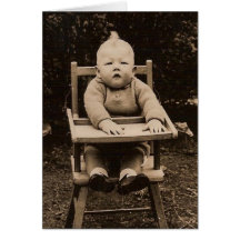 Gullig baby hälsnings kort