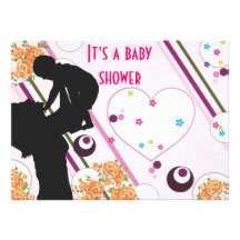 Gullig baby showerinbjudan v4