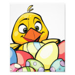 Gullig babychick och påskägg fotokonst