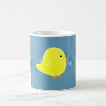Gullig babychickmugg