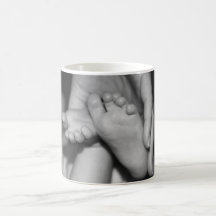 Gullig babyfot kaffe koppar