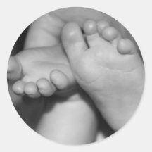 Gullig babyfot klistermärken