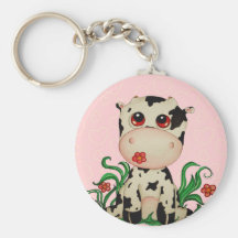 Gullig babyko Keychain Nyckel Ringar