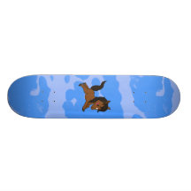 Gullig bebishäst anpassad skate board