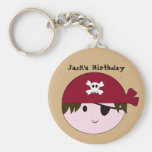 Gullig beställnings- piratfödelsedag Keychain för  Nyckel Ringar