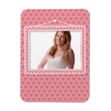 Gullig bildram med polkadots flexibel magnet