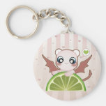 Gullig björnkeychain nyckel ring