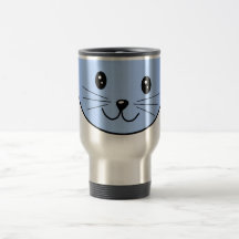 Gullig blåttkatt kaffe mugg