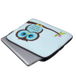 Gullig blåttuggla laptopfodral