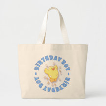 Gullig chickfödelsedagpojke tote bag