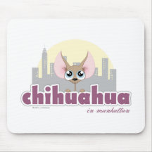 Gullig Chihuahua i den Manhattan hunden Mousepad Mus Matta