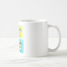 Gullig djur dräkt 2 kaffe koppar