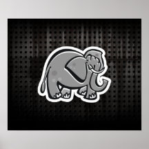 Gullig elefant; Coola Affisch