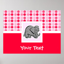 Gullig elefant print