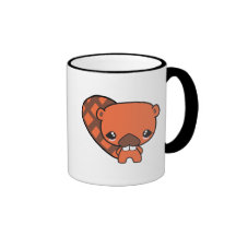 gullig enfaldig kawaiibäver kaffe koppar