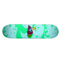Gullig fet elakt trollskateboard