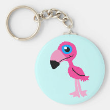 Gullig Flamingo Keychain Nyckelringar