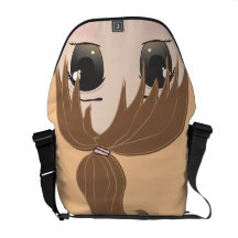 Gullig flicka för Chibi bruntöga Kurir Väska