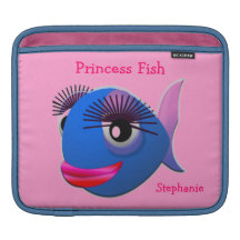 Gullig flickaktigt Princess Fiska Anpassningsbar N Sleeves För iPads