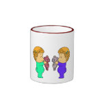 Gullig flickatwillingar mugg