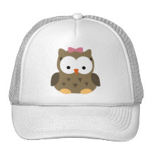 Gullig flickauggla med rosapilbågen baseball hat