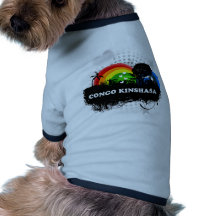 Gullig fruktig Kongofloden Kinshasa Hund T-shirt