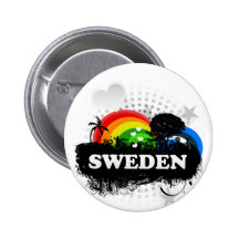 Gullig fruktig sverige knappar med nål