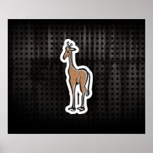 Gullig giraff; Grunge Print