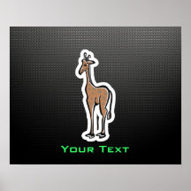 Gullig giraff; Slätt Print