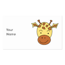 Gullig giraffCartoon. Visit Kort